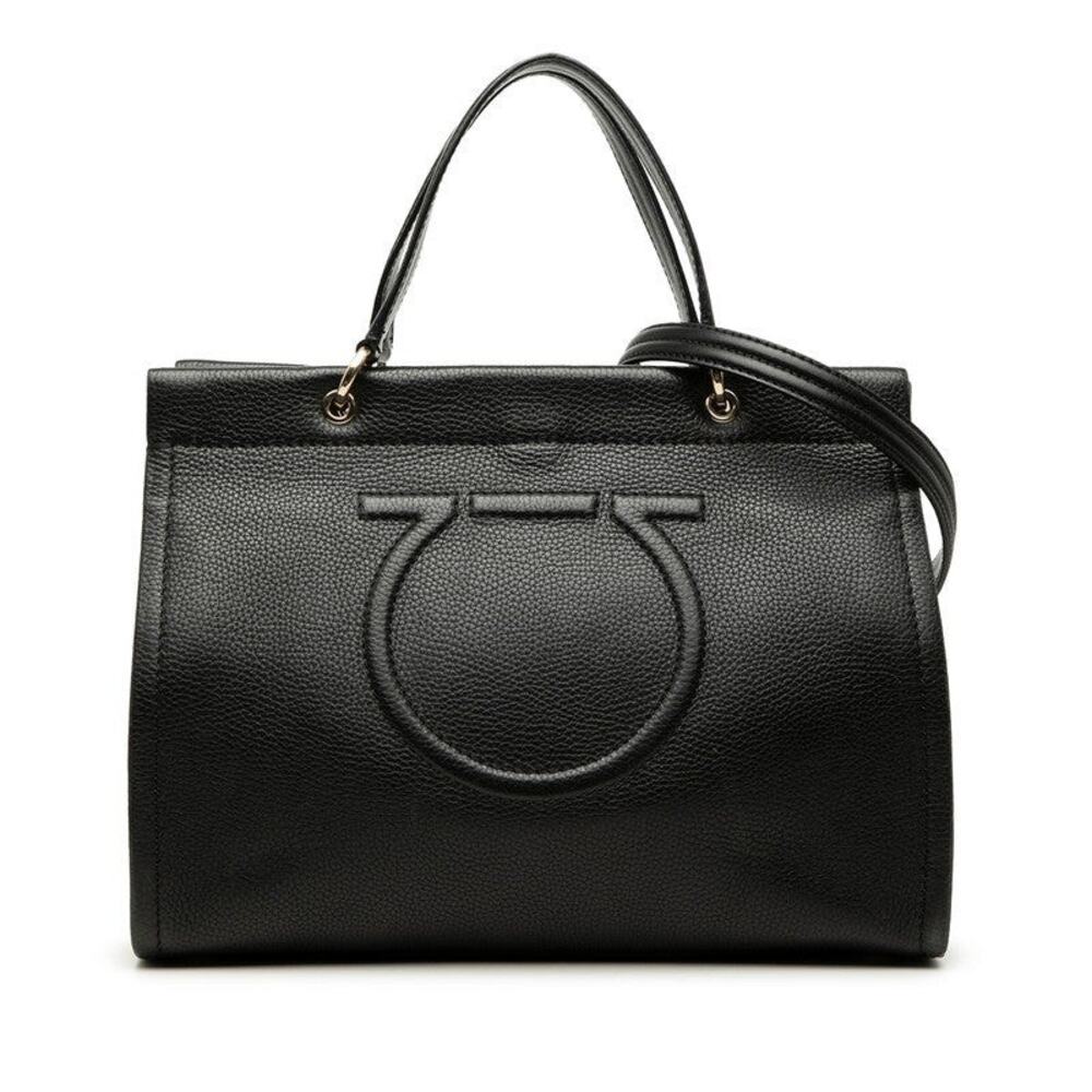 Salvatore Ferragamo Gancini Handbag Black